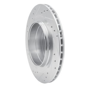 Saab 9-5 Brake Rotor (1) - Rear Right - R1 Concepts - Drilled & Slotted - Silver - `02-`10